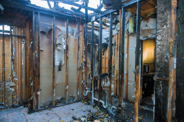 Professional Fire Damage Restoration technician working in Lindsay, OK